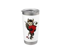 Evil Cupid Devil Tatuaggio Tradizionale Flash Bicchiere termico in acciaio inox doppia parete