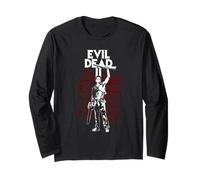 Evil Dead 2 Ash with The Book of The Dead Horror Movie Maglia a Manica