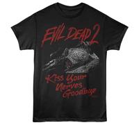 Evil Dead - 2 Baciati I Tuoi Nervi Addio - Maglietta Nera Da Uomo A Manica Corta