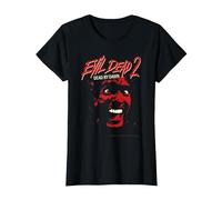 Evil Dead 2 Dead By Dawn Ash Bloody Face Horror Comedy Maglietta, Donna, Nero, M