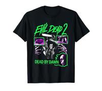 Evil Dead 2 Dead By Dawn Neon Collage Horror Movie Maglietta