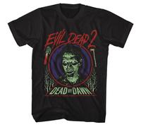 Evil Dead - Ash - American Classici - Solido Nero Adulto Manica Corta T - Shir