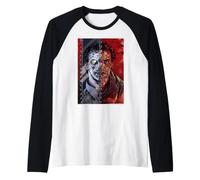 Evil Dead II Ash Possesso Demoniaco Horror Halloween Maglia con Maniche Raglan