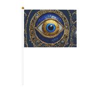 Evil Eye, confezione da 6 e 10 bandiere palmari, striscioni su bastone, piccole bandiere per sfilate, feste, bar, compleanni