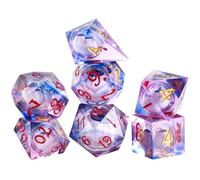 Evil Eye D20 Dadi con Occhi in Movimento - Set DND con Angoli Acuti per Dungeons and Dragons - Dadi Poliedrici da Gioco di Ruolo - Halloween Rossi
