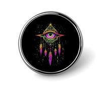 Evil Eye Dream-catcher rotondo smalto spilla zaino spille gioielli estetici giacche cappelli decorazione arte