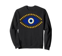 Evil Eye in Blu Dorato Nazar Protezione Come Radiant Boho Felpa