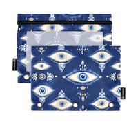 Evil Eye Magic Blue Binder Astuccio tascabile per anelli raccoglitori cartelle con 3 anelli per forniture di cancelleria per studenti