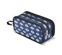 Evil Eye Magic Blue Nylon Pencil Bag Con Cerniera Alta Capacità Mesh Pen Pencil Case Scuola Cancelleria per Ufficio Ragazze