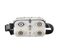 Evil Eye Magic Occult Cute Marsupio per donne e uomini, borsa multiuso da viaggio con cinghia regolabile per allenamento, corsa, escursionismo