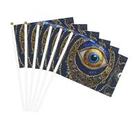 Evil eye Print Palmare Bandiera Pole Bandiere portatili Decor Eventi Versatile Uso Gruppo Attività