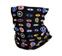 Evil Eye Symbol Occult Mystic Amulet Black 26X30Cm Traspirante Ghetta Antipolvere Bandana per Escursionismo Yoga Adulto
