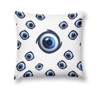 Evil Eyes Federe Copricuscino con Cerniera Cuscino Copricuscini Morbido Federa per Cuscino per Estate Letto Divani 45X45Cm
