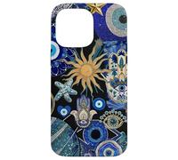 Evil Eyes Hamsa Hand Beach Blue Collage Coastal Custodia per iPhone 14 Pro Max