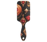 Evil Halloween Orange Pumpkin Ruby spazzola per capelli delicata per colpo Progettato massaggio del cuoio capelluto per capelli sottili con manico ergonomico cepillo para cabello de mujer