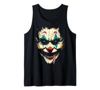 Evil spaventoso clown faccia grafica Halloween horror design Canotta