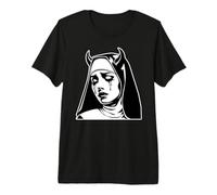 Evil Suora x Goth Girl x Devil Horns Maglietta Premium