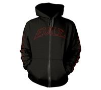 EVILE - HELL UNLEASHED (BLACK) BLACK Hooded Sweatshirt with Zip X-Large