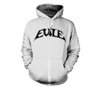 EVILE - HELL UNLEASHED (WHITE) WHITE Hooded Sweatshirt with Zip XX-Large
