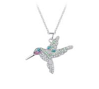evimo Collane uomo moda donna moda europea e americana diamanti colorati ciondoli picchi catene clavicola colibrì collane san valentino gioielli da donna gioielli di natale