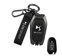 EVIMO Custodia per Chiave Auto, per DS DS7/DS3/DS4/DS5/DS6/DS9/4S/5LS Custodia Protettiva per Telecomando Auto, Coprichiave per Auto con Portachiavi, Regali pratici,C