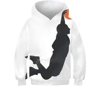 evimo Felpe con Cappuccio Stampa 3D Sagome di Basket Ragazzi Ragazze Bambini Felpe Ragazzo Ragazza Felpe con Cappuccio Bambini Autunno Inverno Felpa con Cappuccio Oversize 12-14 Anni