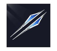 EVIMO Marchio dell'auto Adesivo, per Jaguar F-PACE F-TYPE Coupe I-PACE XE XF XJ XK E-PACE XEL XFL Anteriore Posteriore Adesivo Alfabeto Distintivo Sostituire Styling Decorazioni Parti,A