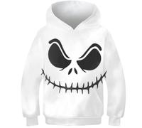 evimo Ragazzi Ragazze Felpe con Cappuccio Halloween smorfia Top Felpa Bambini Bambini Ragazzi Manica Lunga Bambini Stampa 3D Pullover con Cappuccio 13-15 Anni