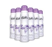 EVIN FEMME | Deodorante Donna Spray Amethyst, Fragranza Ribes Rosso e Caramello, Formula Attiva 24h, Dermatologicamente Testato, 6x150ml