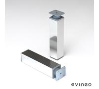 evineo ineo piedini per mobili, 2 pezzi, BE023700, ineo4; ineo5 alluminio [Mobili da Bagno > Accessori per Mobili da Bagno]