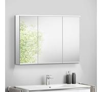 evineo ineo PRO armadietto a specchio con illuminazione del lavabo per la Svizzera La: 100 A: 71 P: 18 cm, 3 ante, BEA054MI, ineo PRO [Armadietti a Specchio > Armadietti a Specchio]