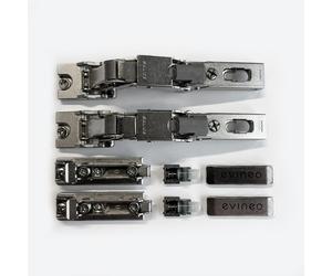 evineo ineo set di cerniere da vetro con soft-close per armadietto a specchio, 2 pezzi, BL001394, ineo2; ineo4; ineo5 [Armadietti a Specchio > Ricambi per Armadietti a Specchio]