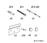 evineo ineo set di fissaggio per colonna, BL000045, ineo4; ineo5 [Mobili da Bagno > Ricambi per Mobili da Bagno]