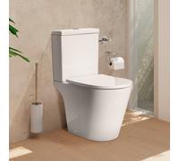 evineo ineo WC con scarico sifonico a pavimento con cassetta di scarico esterna, BE0968WH, ineo bianco [WC > WC a Pavimento]