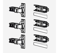 evineo ineo2.5 set di cerniere per colonna, 3 pezzi, BL001166, ineo2.5 [Mobili da Bagno > Ricambi per Mobili da Bagno]