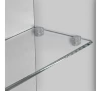 evineo ineo2 set di ripiani in vetro per armadietto a specchio, BL001055, ineo2 chiaro [Armadietti a Specchio > Ricambi per Armadietti a Specchio]