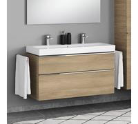 evineo ineo4 mobile La: 119 cm, 2 estraibili, con maniglia, per Geberit iCon & Xeno² lavabo doppio,, BE0222OA, ineo4 [Mobili da Bagno > Mobili Lavabo]