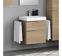 evineo ineo4 mobile La: 60 cm, 2 estraibili, con maniglia, per Geberit iCon, Acanto e Xeno² lavabo,, BE0219OA, ineo4 [Mobili da Bagno > Mobili Lavabo]