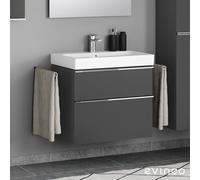 evineo ineo4 mobile La: 74 cm, 2 estraibili, con maniglia, per Geberit iCon e Acanto lavabo,, BE0220AN, ineo4 [Mobili da Bagno > Mobili Lavabo]