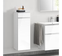 evineo ineo4 mobiletto laterale con 1 cassetto, 1 anta, con maniglia, BE0209WH, ineo4 [Mobili da Bagno > Mobili Complementari]