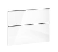 evineo ineo4 set frontale scomparto estraibile per mobile La: 78 cm con 2 estraibili, con manico maniglia, BL000435, ineo4 bianco finitura a specchio [Mobili da Bagno > Ricambi per Mobili da Bagno]