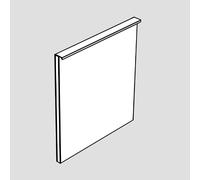 evineo ineo4 sportello di ricambio per mobile 48 cm, battuta a sinistra, per manico maniglia, BL001321WM, ineo4 bianco opaco [Mobili da Bagno > Ricambi per Mobili da Bagno]