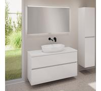 evineo ineo5 evo mobile La: 120 cm con 2 scomparti estraibili, ineo3 lavabo La: 60 cm bianco, con specchio illuminato ineo,, BE0929WH+BE0959WH+BE0965WH+BEA012MI, ineo3; ineo5 evo [Mobili da Bagno > Se