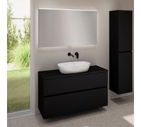 evineo ineo5 evo mobile La: 120 cm con 2 scomparti estraibili, ineo3 lavabo La: 60 cm bianco, con specchio illuminato ineo,, BE0929WH+BE0959BM+BE0965BM+BEA012MI, ineo3; ineo5 evo [Mobili da Bagno > Se