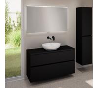 evineo ineo5 evo mobile La: 120 cm con 2 scomparti estraibili, ineo6 lavabo La: 52 cm bianco, con specchio illuminato ineo,, BE0932WH+BE0959BM+BE0965BM+BEA012MI, ineo6; ineo5 evo [Mobili da Bagno > Se