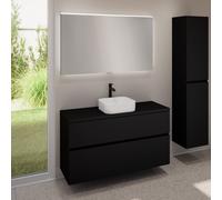 evineo ineo5 evo mobile La: 120 cm con 2 scomparti estraibili, ineo7 lavabo La: 37,5 cm bianco opaco, con specchio illuminato ineo,, BE0940WM+BE0959BM+BE0965BM+BEA012MI, ineo7; ineo5 evo [Mobili da Ba