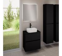 evineo ineo5 evo mobile La: 60 cm con 2 scomparti estraibili, ineo7 lavabo La: 37,5 cm bianco opaco, con specchio illuminato ineo,, BE0940WM+BE0956BM+BE0962BM+BEA009MI, ineo7; ineo5 evo [Mobili da Bag
