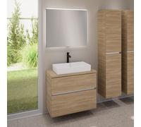 evineo ineo5 evo mobile La: 80 cm con 2 scomparti estraibili, ineo7 lavabo La: 60,5 cm bianco opaco, con specchio illuminato ineo,, BE0937WM+BE0957OA+BE0963OA+BEA010MI, ineo7; ineo5 evo [Mobili da Bag