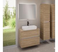 evineo ineo5 evo mobile La: 80 cm con 2 scomparti estraibili, ineo7 lavabo La: 60 cm bianco opaco, con specchio illuminato ineo,, BE0939WM+BE0957O BE0963O BEA010MI, ineo7; ineo5 evo [Mobili da Bagno