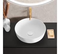 evineo ineo6 lavabo da appoggio Ø 41,5 A: 13,5 cm, con superficie facile da pulire, BE0936WM, ineo6 bianco opaco [Lavabi > Lavabi da Appoggio]